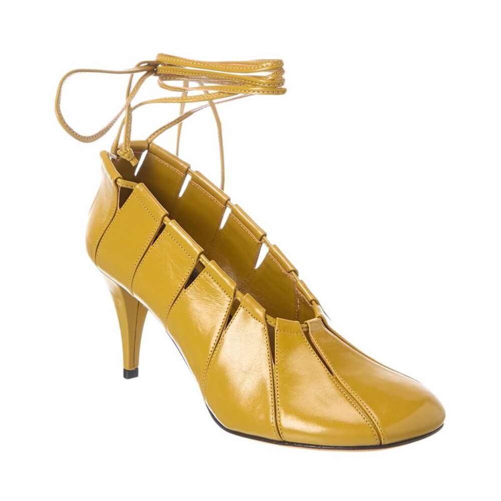 Proenza Schouler Hinge Leather Pump, Green